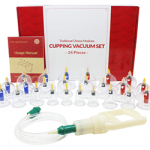 EverOne Biomagnetic Chinese Cupping Therapy Set, Hijama Set of 24 Vacuum Suction Cups